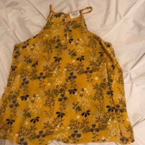 Floral yellow tank